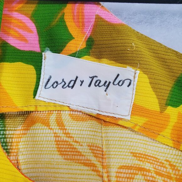 S Vintage Lord & Taylor Flower Power Mod 60's Sleeveless Sun Dress Floral - Picture 3 of 13